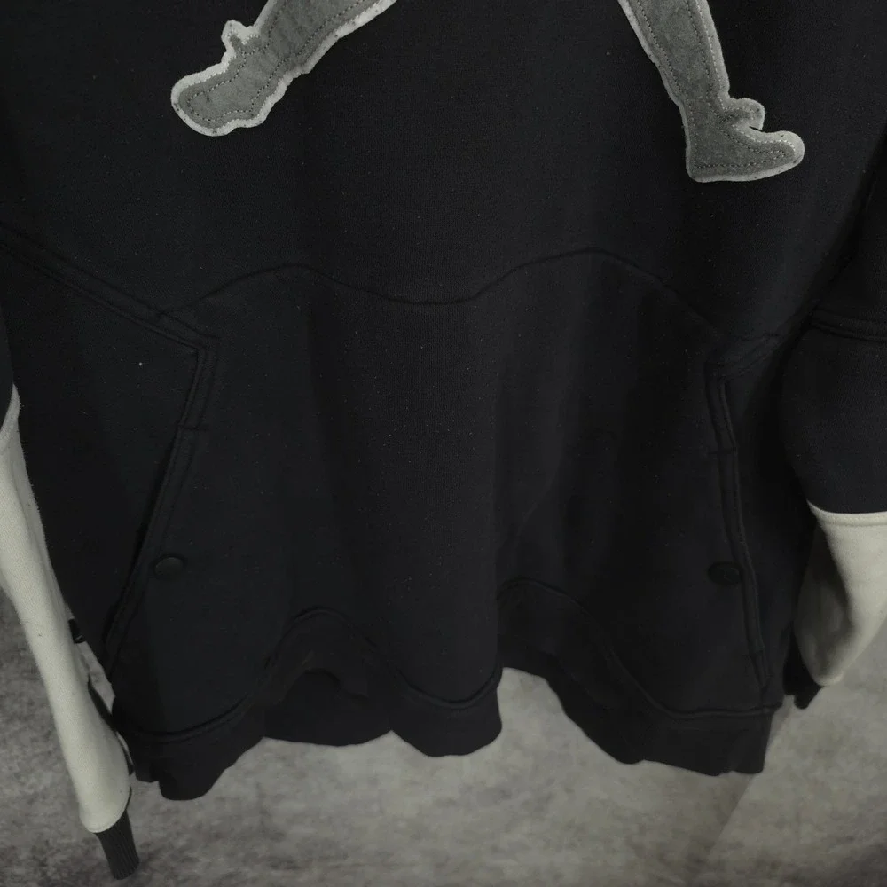 Jordan Hoodie Mens Large Black Jumpman Graphic Fleece Pullover Hooded Sweatshirt